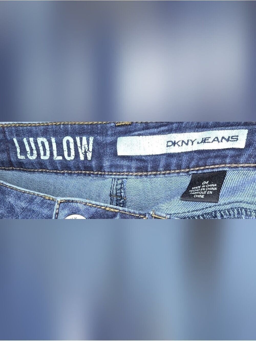 DKNY Jeans Ludlow Bermuda Shorts Dark Wash Denim Size 4 - Picture 7 of 11